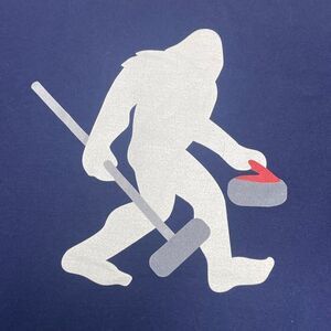 Navy Sasquatch Curling Tee